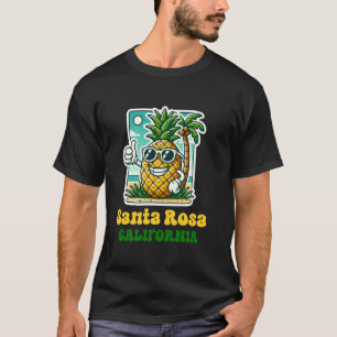 Santa Rosa California CA Cute Beach Pineapple Thum T-Shirt