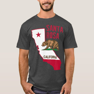 Santa Rosa California Flag Cool Vintage Santa Ro T-Shirt
