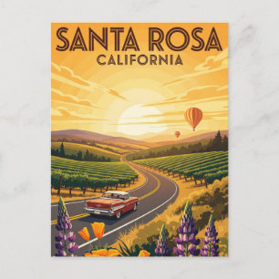 Santa Rosa California Travel Postcard