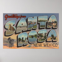 Santa Rosa, New Mexico - Large Letter Scenes