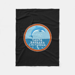 Santa Rra California Dolphin Ca Vacation Souvenir Fleece Blanket