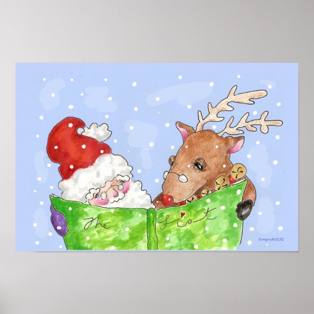 Santa, Rudolf and the List Poster (Front)