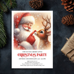Santa Rudolph Festive Family Christmas Invite
