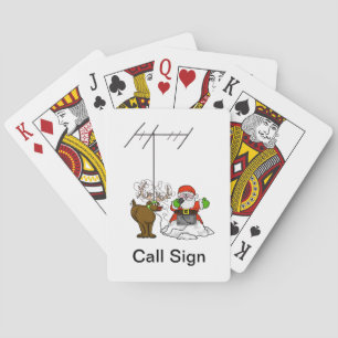 Santa & Rudolph Ham Radio Playing Cards