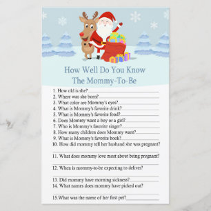 Santa, Rudolph how well do you know baby shower