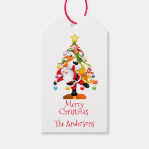 Santa, Rudolph, Snowman and Elf Gift Tags