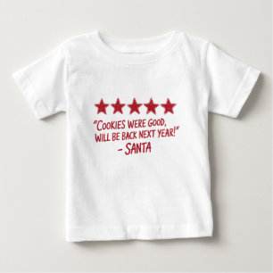 Santa’s 5-Star Review - Christmas Design Baby T-Shirt