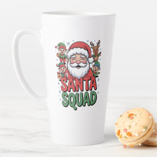 Santa’s Bad Influence (Funny Santa Squad) Latte Mug