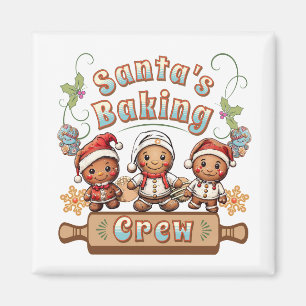 Santa’s Baking Crew Christmas Cookies Magnet
