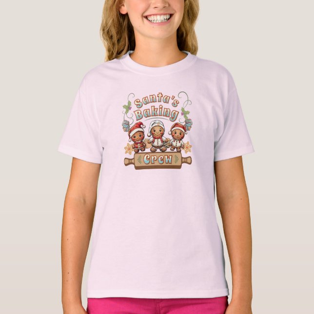 Santa’s Baking Crew Christmas Cookies T-Shirt (Front)