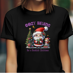 Santa’s Bookish Christmas Cozy Reads T-Shirt