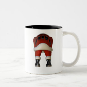 SANTA,S BUM Two-Tone COFFEE MUG
