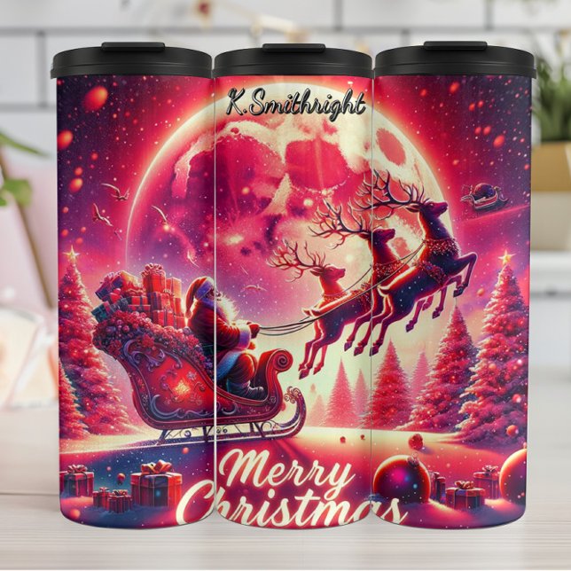 Santa’s Celestial Sleigh Ride Thermal Tumbler (Creator Uploaded)