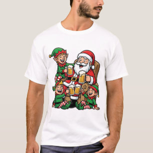 Santa’s Cheers: Elf Party Christmas Design T-Shirt
