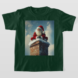 Santa’s Chimney Pause: A Winter’s Smile T-Shirt