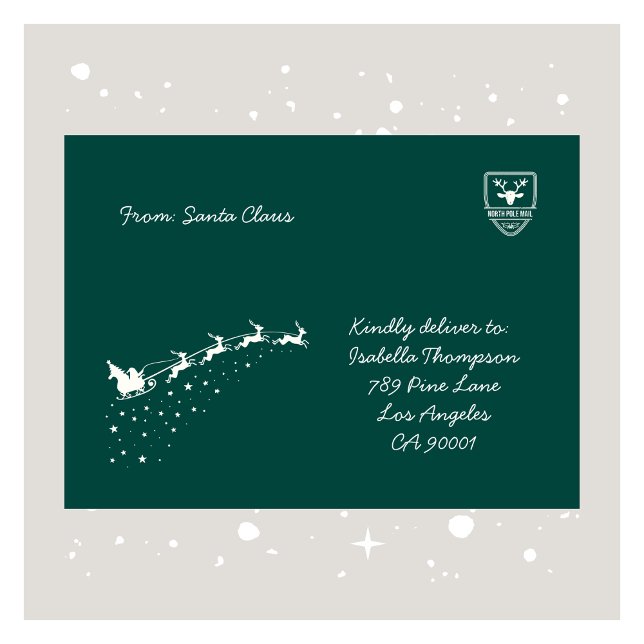 Santa’s Christmas Envelope (Personalized Santa Claus Christmas Envelope for Kids)