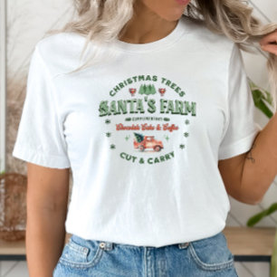 Santa’s Christmas Tree Farm Logo Vintage style Tri-Blend Shirt