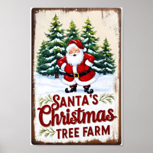 Santa’s Christmas Tree Farm Rustic Sign