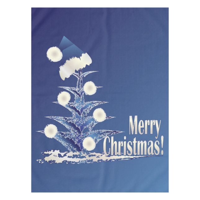 Santa s Christmas tree Tablecloth (Front)