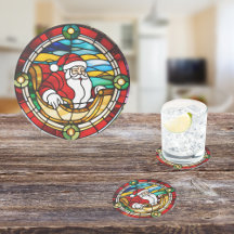 Santa’s Coming to Town Stained Glass Look