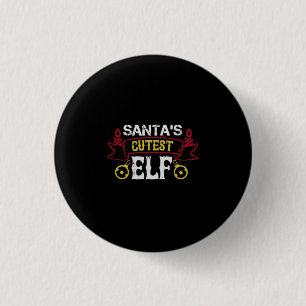 Santa’s Cutest Elf 3 Cm Round Badge