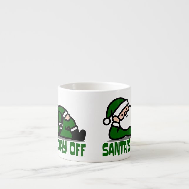Santa’s Day Off Espresso Cup (Front)