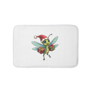 Santa’s Dragonfly Helper Bath Mat