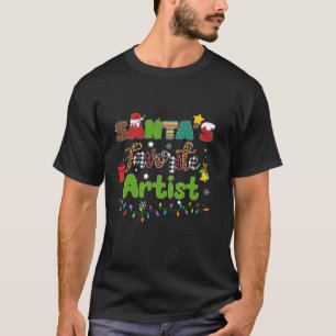 Santa s Favorite Artist Funny Christmas Long Sleev T-Shirt