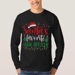 Santa_s Favorite Loan Officer Christmas Santa Hat T-Shirt