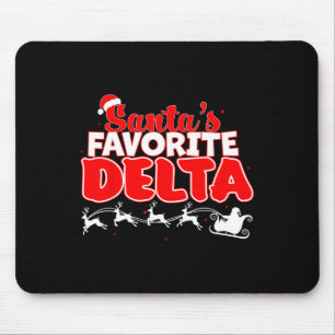 Santa’s Favourite Delta Christmas Sorority Xmas Wh Mouse Pad