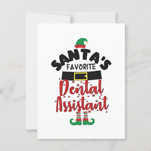 Santa’s Favourite Dental Assistance Christmas Sant Postcard