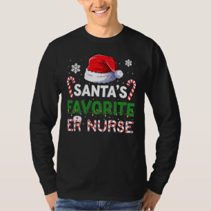 Santa’s Favourite Er Nurse Apparel Nursing Women C T-Shirt