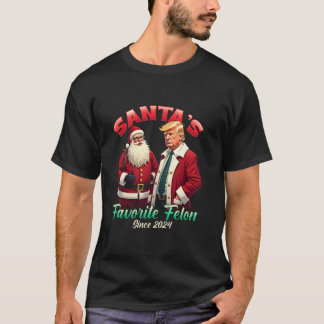 Santa s Favourite Felon Since 2024 Christmas Xmas  T-Shirt