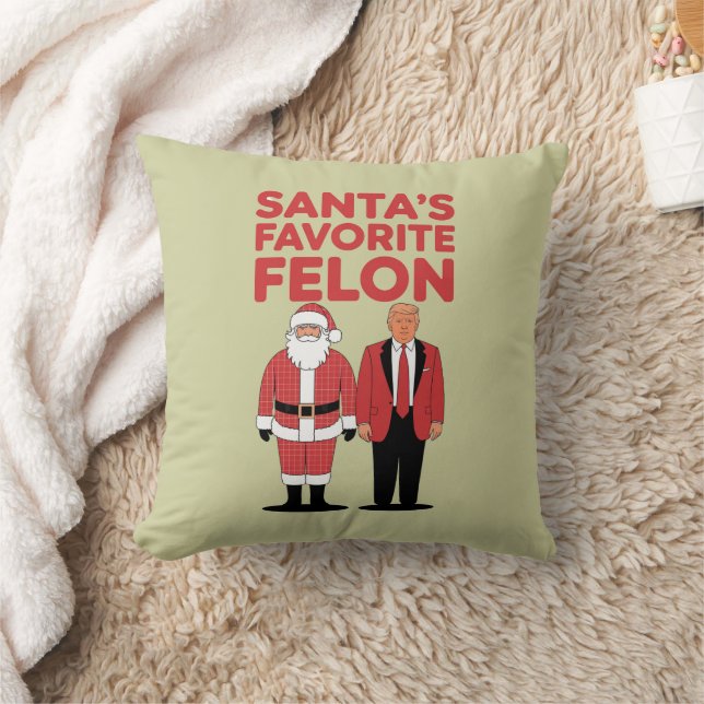 Santa’s Favourite Felon Trump Christmas Republican Cushion (Blanket)