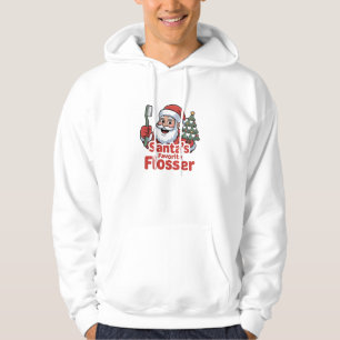 Santa’s Favourite Flosser Christmas Dental Dentist Hoodie