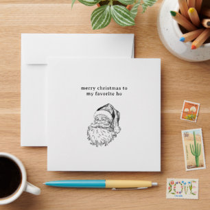 Santa’s Favourite Ho Funny Holiday Card  Envelope