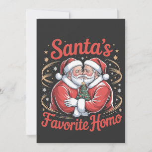 Santa’s Favourite Homo LGBT Pride Gay Christmas Invitation