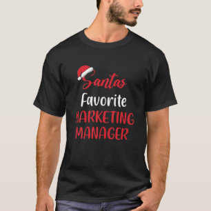 Santa’S Favourite Marketing Manager Pajama Christm T-Shirt