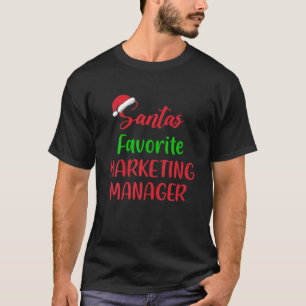 Santa’S Favourite Marketing Manager Pajama Christm T-Shirt