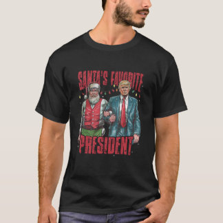 Santa s Favourite President Funny Trump Christmas  T-Shirt
