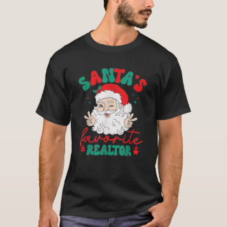 Santa s Favourite Realtor Funny Real Estate Agent  T-Shirt