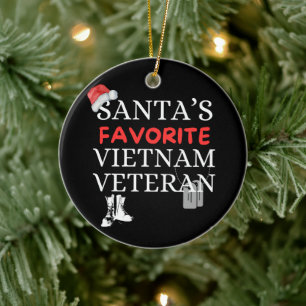 Santa’s Favourite Vietnam Veteran  Ceramic Tree Decoration