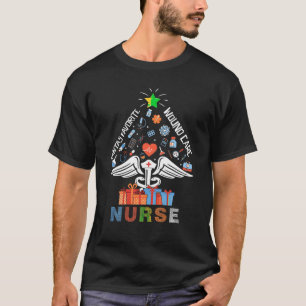 Santa s Favourite Wound Care Nurse Christmas Tree T-Shirt