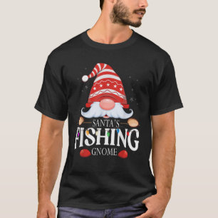 Santa s Fishing Gnome Matching Christmas Pajama T-Shirt