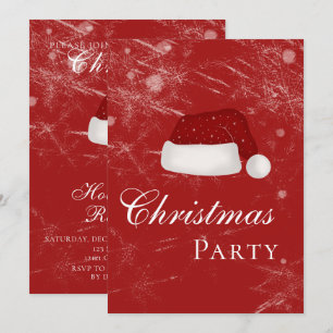 Santa’s Hat Holiday Christmas Party Winter Invitation