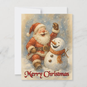 Santa’s Laughter in Winter’s Embrace