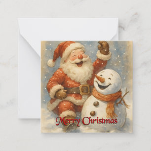 Santa’s Laughter in Winter’s Embrace Card