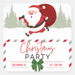 Santa’s Little Cozy Mood  Square Sticker