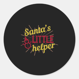 Santa’s Little Helper Classic Round Sticker