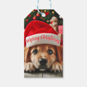 Santa’s Little Helper Puppy Gift Tags